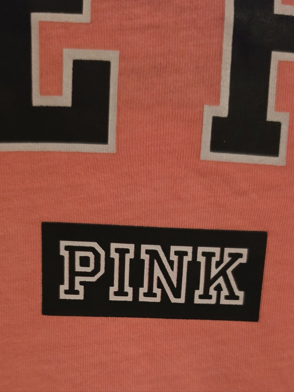 2 PINK Victoria's Secret Tshirts Sz L Blue And Orange - Picture 13 of 15